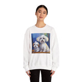 Maltese Dogs Unisex 50/50 Crewneck Sweatshirt