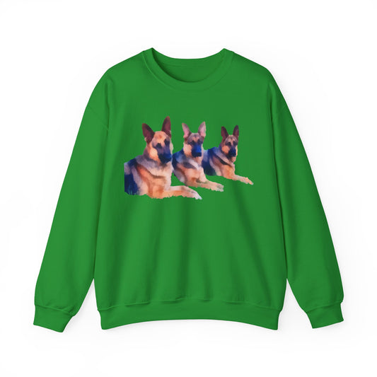 German Shepherd Trio Unisex 50/50 Crewneck Sweatshirt