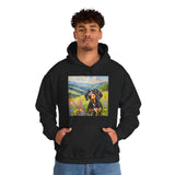 Black & Tan Coonhound Unisex 50/50 Hooded Sweatshirt