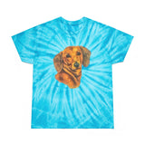 Dachshund 'Doxie 1' Unisex Cotton Tie-Dye Tee, Cyclone