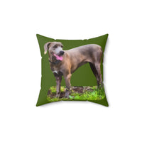 Blue Lacy 'Tex' Spun Polyester Throw Pillow