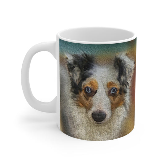 Cherished Moments: Australian Shepherd 'Zack' Ceramic Mug 11oz