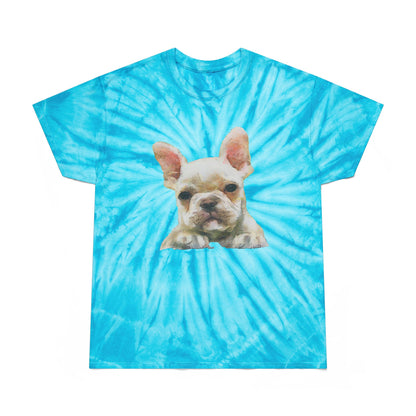 French Bulldog '2' Unisex Tie-Dye Tee, Cyclone