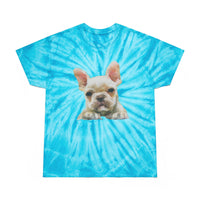 French Bulldog '2' Unisex Tie-Dye Tee, Cyclone