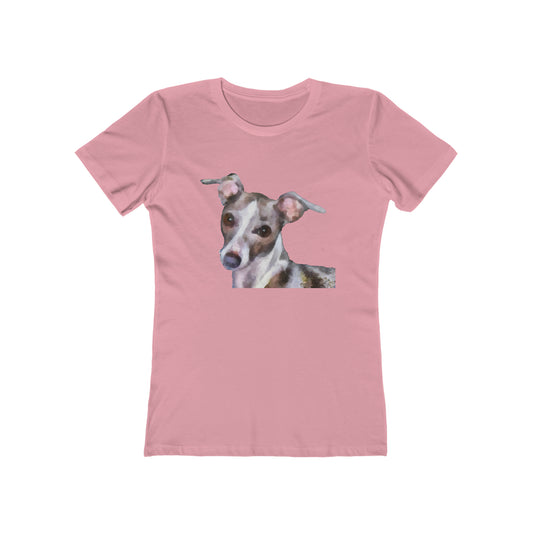 Italian Greyhound 'Lilly' -  Women's Slim Fit Ringspun Cotton T-Shirt