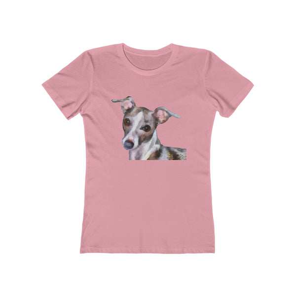 Italian Greyhound 'Lilly' Women's Slim Fit Ringspun Cotton T-Shirt