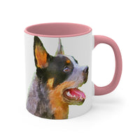 Blue Heeler - Australian Cattle Dog 'Percy' Accent Coffee Mug, 11oz