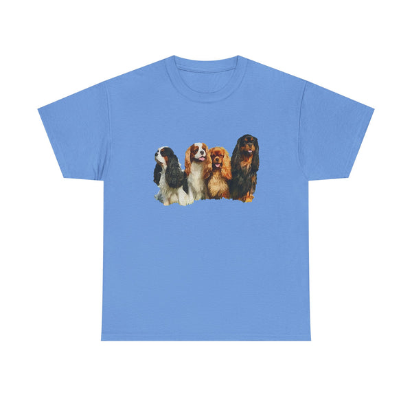 King Charles Spaniel 'Cavalier Club; Unisex Heavy Cotton Tee