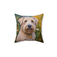 Soft Coated Wheaten Terrier S pun Polyester Throw Pillow