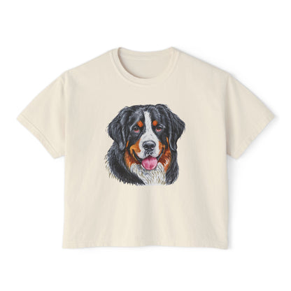Bernese Mountain Dog Women's Oversized Boxy Tee