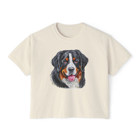 Bernese Mountain Dog #2 Women's Oversized Boxy Tee