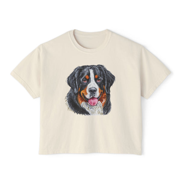 Bernese Mountain Dog #2 Women's Oversized Boxy Tee