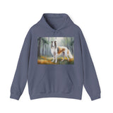 Borzoi 'Russian Wolfhound' Unisex 50/50 Hooded Sweatshirt