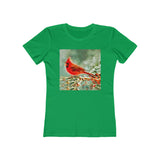 Winter Cardinal  --  -  Women's Slim Fit Ringspun Cotton T-Shirt