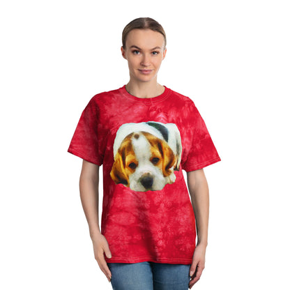 English Foxhound 'Sasha' Unisex Cotton Tie-Dye Tee