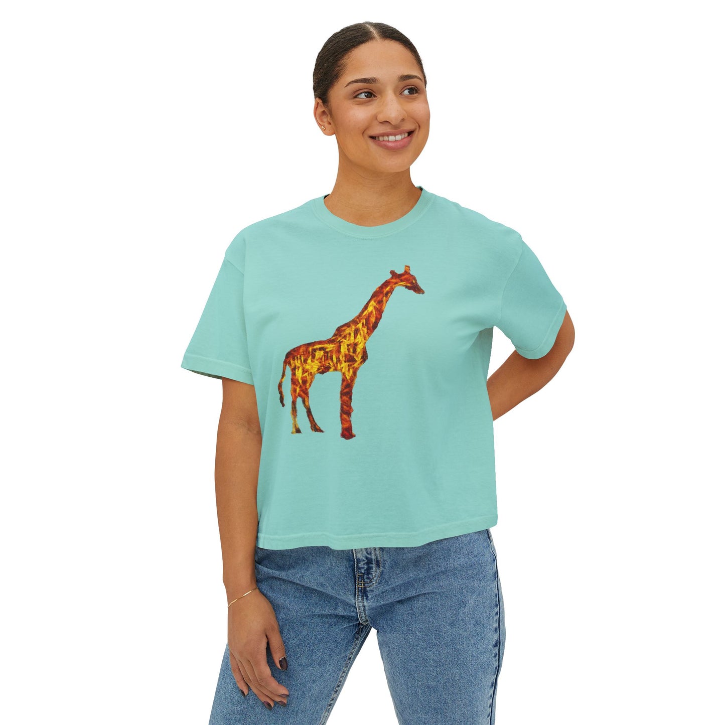 Giraffe - Women's Oversized Boxy Tee