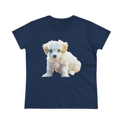 Bichon Frise Women's Midweight Cotton Tee