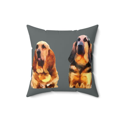 Bloodhounds 'Bear & Bubba' Spun Polyester Throw Pillow
