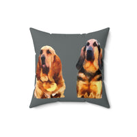 Bloodhounds 'Bear & Bubba' Spun Polyester Throw Pillow