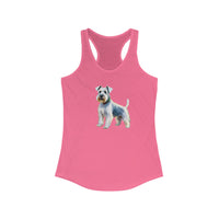 White Schnauzer Women's Classic Racerback Tank