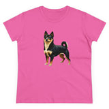 Black & Tan Shiba Inu  --  Women's Midweight Cotton Tee