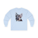 German Shepherd 'Sly' Unisex Cotton Long Sleeve Tee