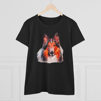 Collie - Rough Coated - Women's Midweight Cotton Tee