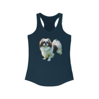 Enchanting Japanese Chin Artistic Painting Women's Racerback Tank