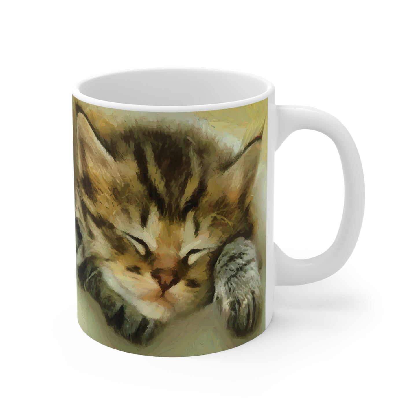 Sleepy Brucie the Cat - Ceramic Mug 11oz