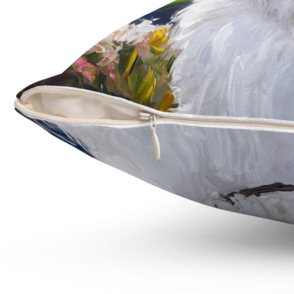 Coton de Tulear Delight Spun Polyester Throw Pillow