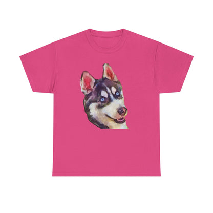 Siberian Husky 'Iditarod' Unisex Heavy Cotton Tee