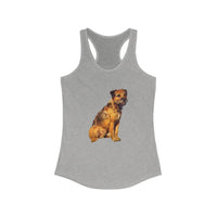 Charming Border Terrier 'Andrew' Women's Racerback Tank