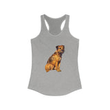 Charming Border Terrier 'Andrew' Women's Racerback Tank