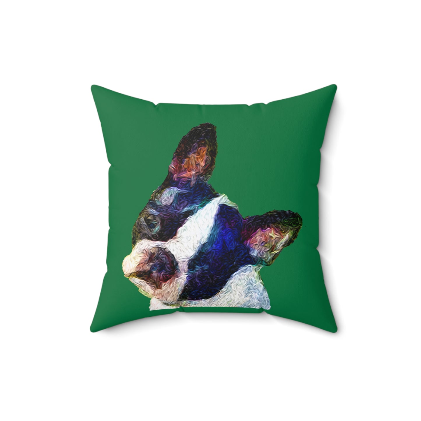 Boston Terrier 'Skipper' Spun Polyester Throw Pillow