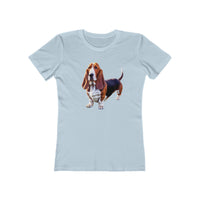 Basset Hound Women's Slim Fit Ringspun Cotton Tee