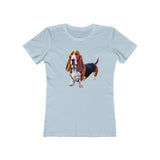 Basset Hound Women's Slim Fit Ringspun Cotton Tee