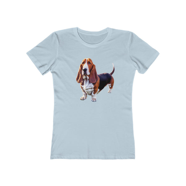 Basset Hound Women's Slim Fit Ringspun Cotton Tee