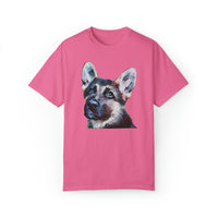 German Shepherd 'Sly' Unisex Relaxed Fit Garment-Dyed T-shirt
