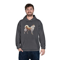 Kishu Ken - Unisex Fleece Lined Pullover Hoodie Sweatshirt