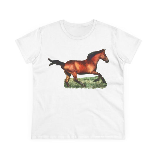 Horse 'Sam' Women's Midweight Cotton Tee