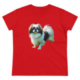 Japanese Chin Women's Artistic Midweight Cotton Tee