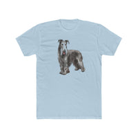 Scottish Deerhound -- Men's Fitted Cotton Crew Tee