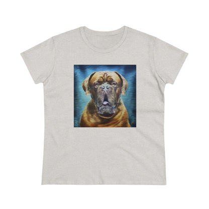 Dogue de Bordeaux Fine Art Painting Women's Midweight Cotton Tee