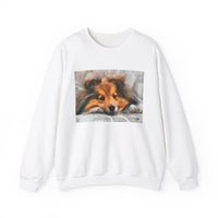 Shetland Sheepdog 'Sleepy Sheltie' Unisex 50/50 Crewneck Sweatshirt