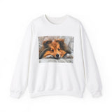 Shetland Sheepdog 'Sleepy Sheltie' Unisex 50/50 Crewneck Sweatshirt