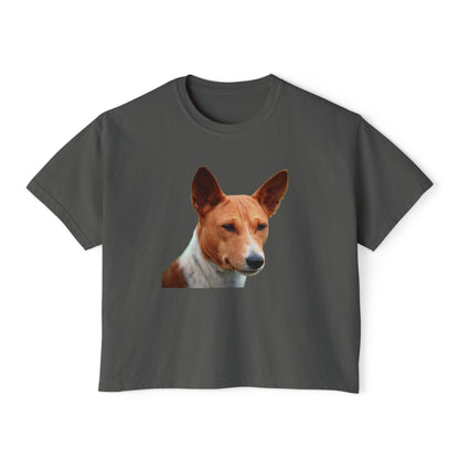 Basenji Women's Oversized Boxy Tee: A Harmony of Style and Comfort