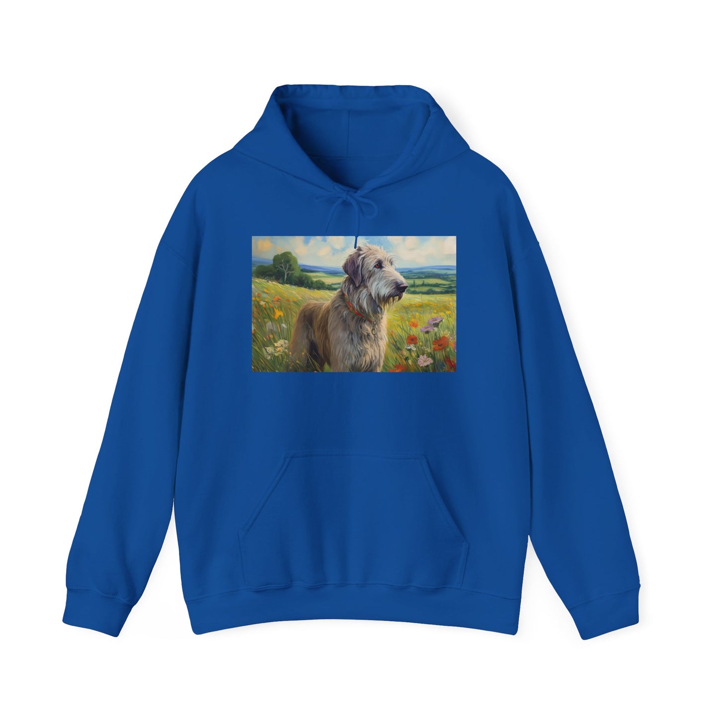 Irish Wolfhound Unisex 50/50 Hooded Sweatshirt
