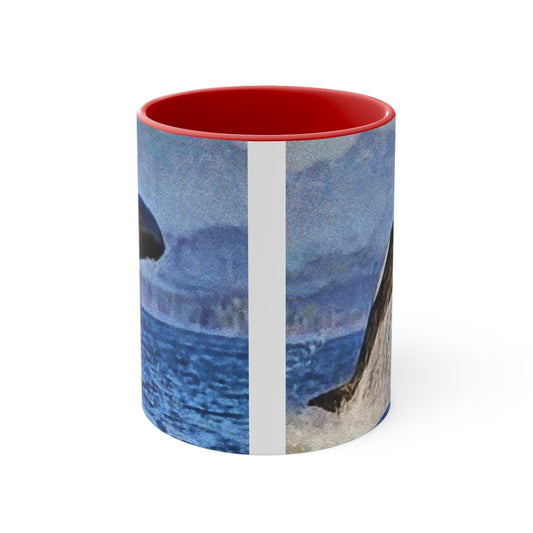 Whale - 'Leviathan' Accent Coffee Mug, 11oz