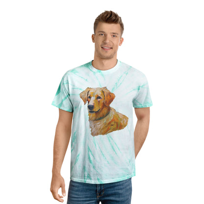 Golden Retriever Puppy - Unisex Tie-Dye Tee, Cyclone
