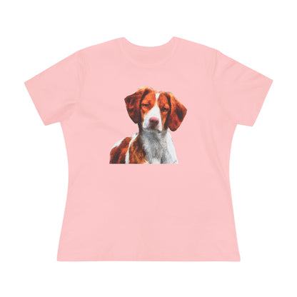 Brittany Spaniel 'Gunner' Women's Relaxed Fit Cotton Tee